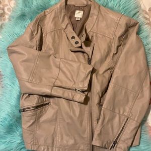 Lauren Conrad Imitation Leather Cropped Jacket